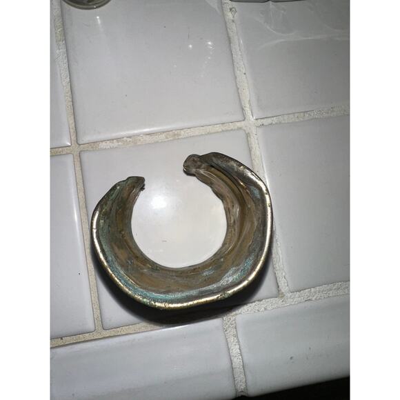 VINTAGE ALLEN JACOBSEN BRUTALIST MODERNIST CUFF BRACELET SIGNED! - Picture 4 of 7